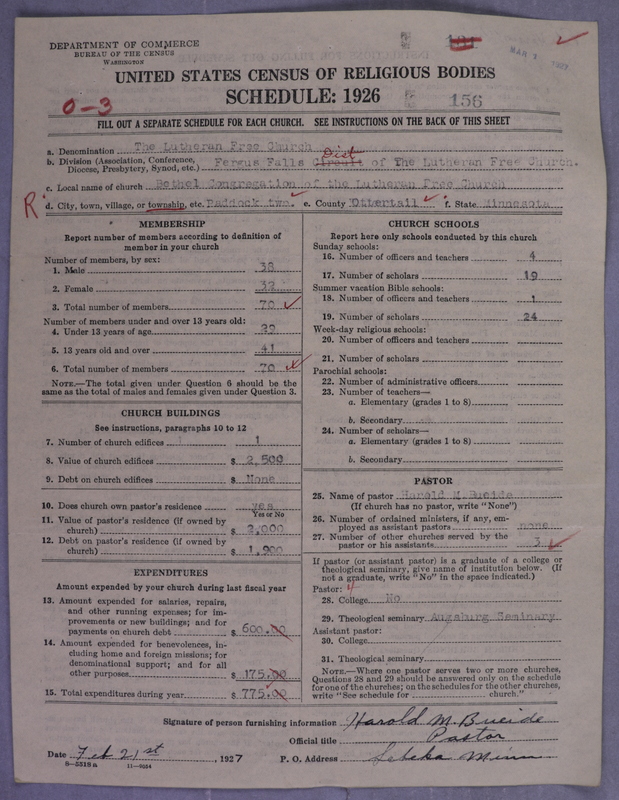 Scan of Lutheran Free Church: 156