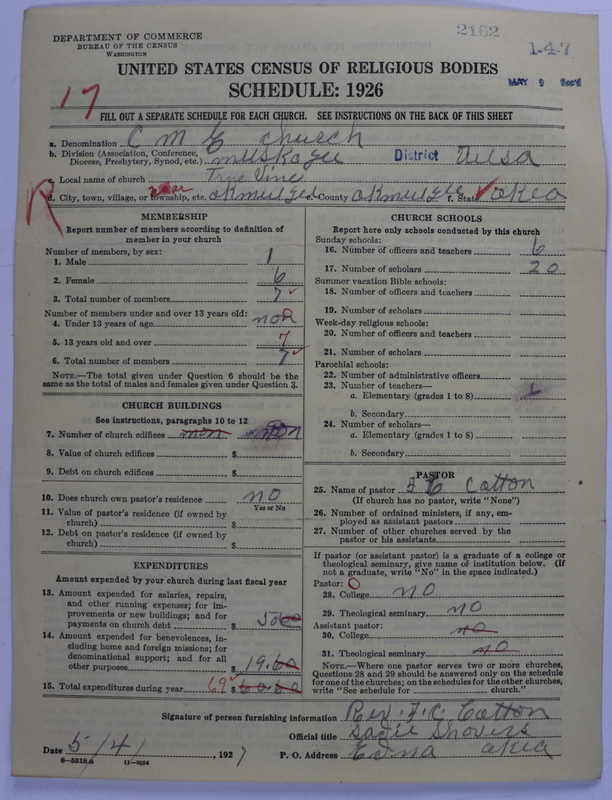 Scan of Colored Methodist Episcopal Church: 2162