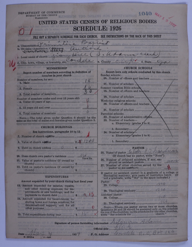 Scan of Primitive Baptists: 1040