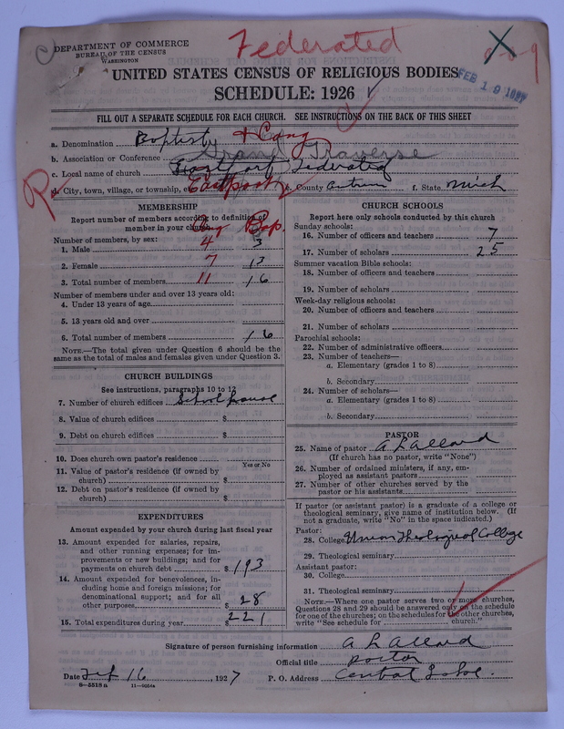 Scan of Federated Churches: