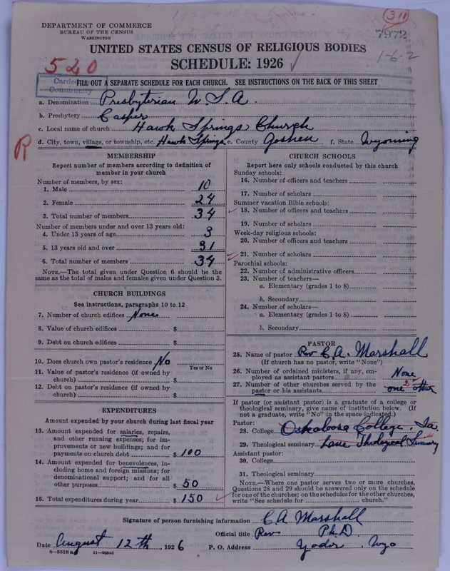 Scan of Presbyterian Church in the United States of America: 7972