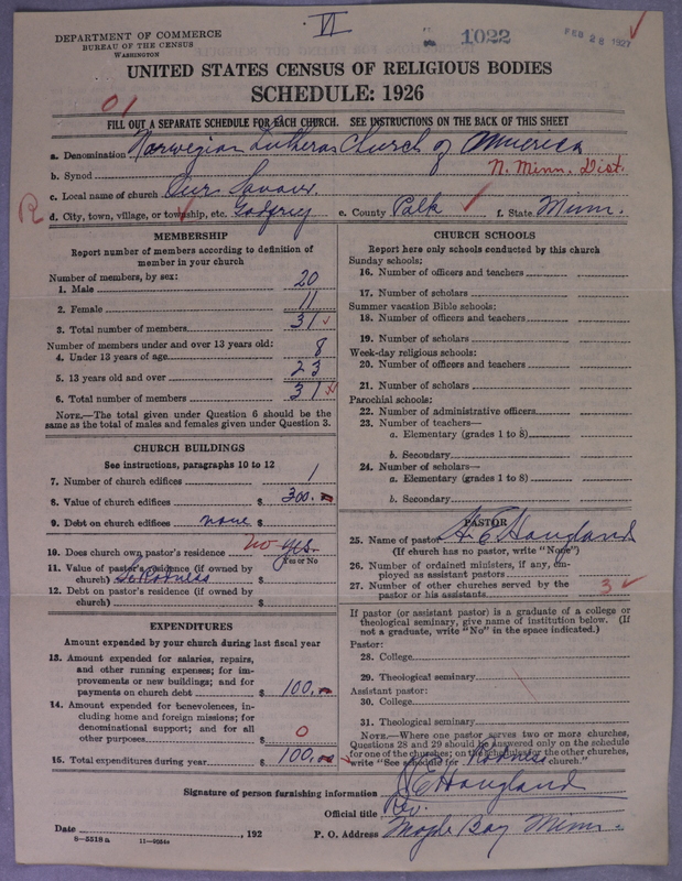 Scan of Norwegian Lutheran Church of America: 1022