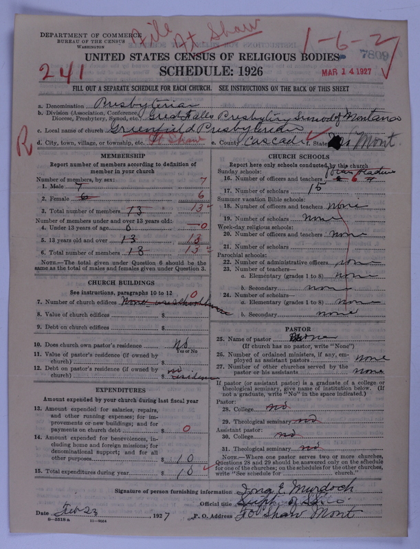 Scan of Presbyterian Church in the United States of America: 7809