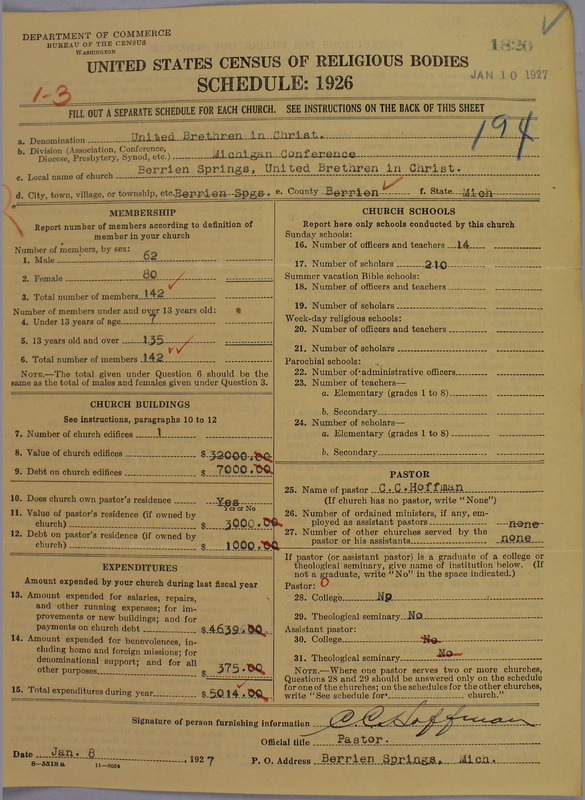 Scan of Church of the United Brethren in Christ: 1820