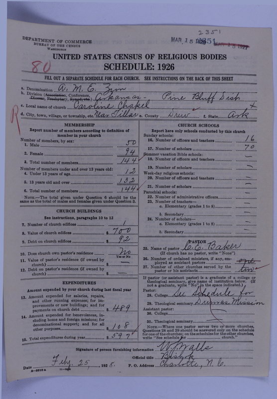 Scan of African Methodist Episcopal Zion Church: 2351