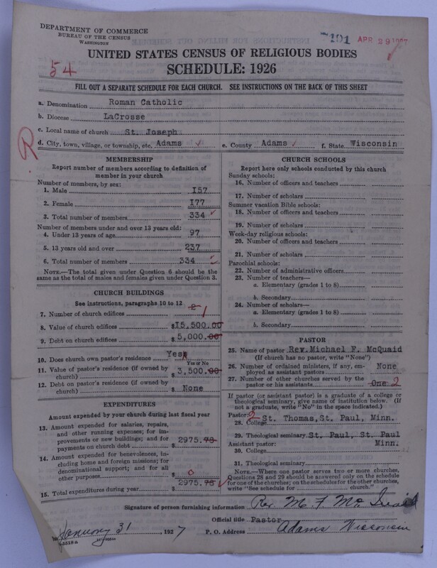 Scan of Roman Catholic Church: 7401