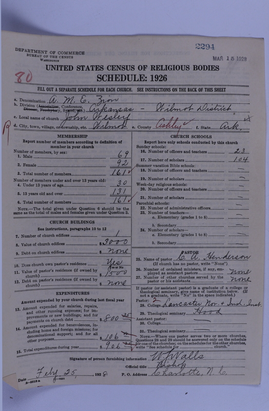 Scan of African Methodist Episcopal Zion Church: 2294