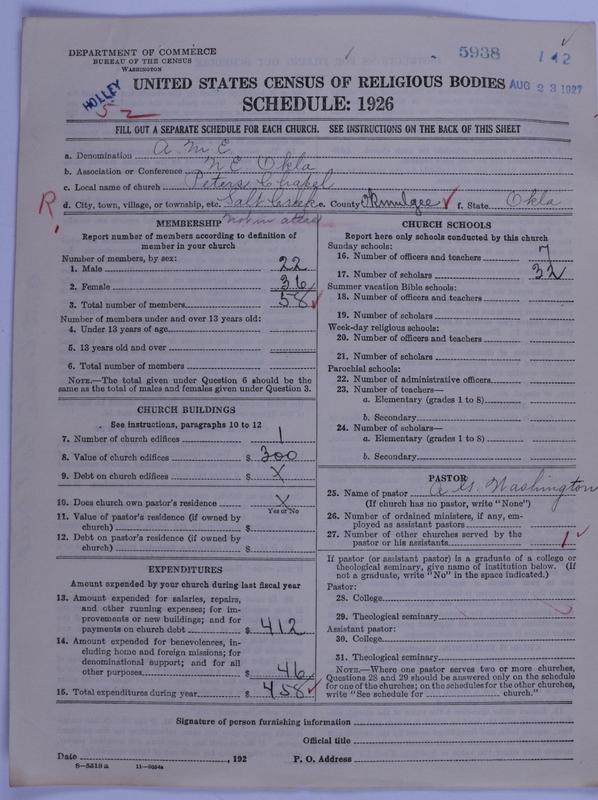 Scan of African Methodist Episcopal Church: 5938