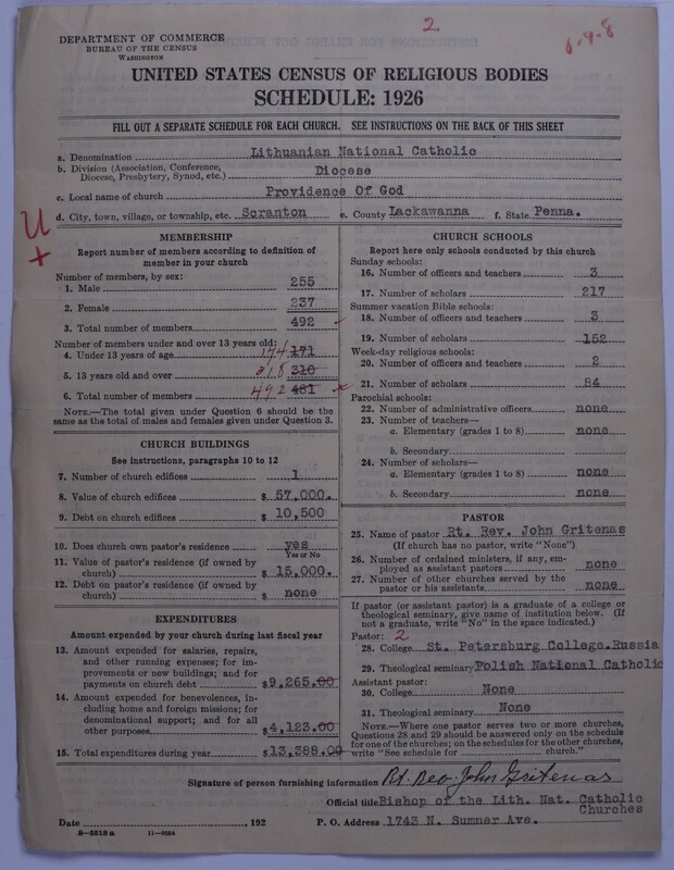 Scan of Lithuanian National Catholic Church of America: 2