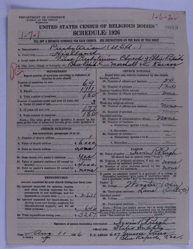 Scan of Presbyterian Church in the United States of America: 6019