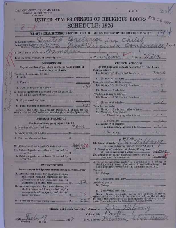 Scan of Church of the United Brethren in Christ: 2607