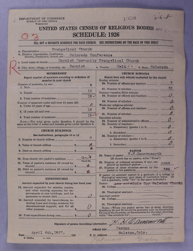 Scan of Evangelical Church: 1958