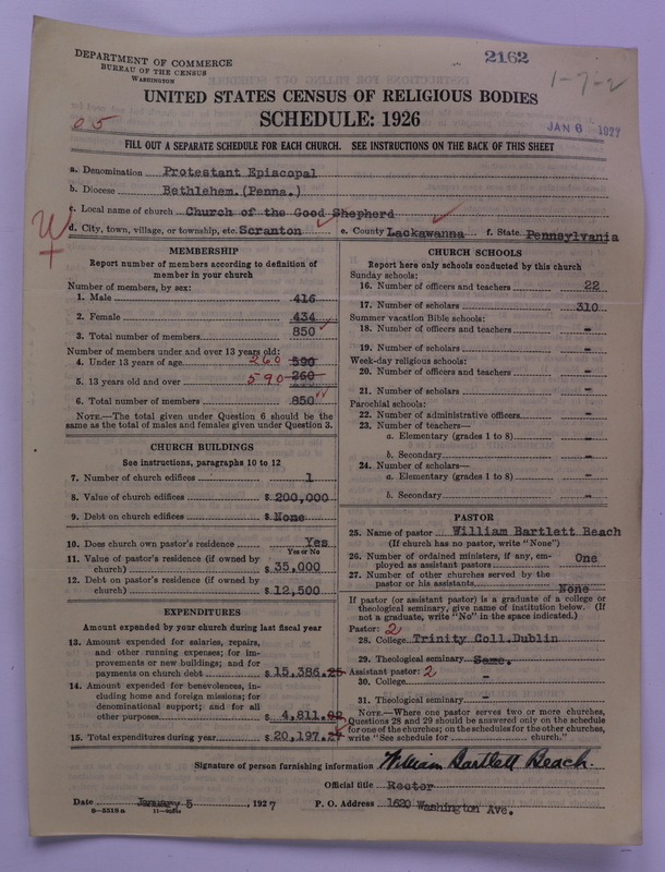 Scan of Protestant Episcopal Church: 2162