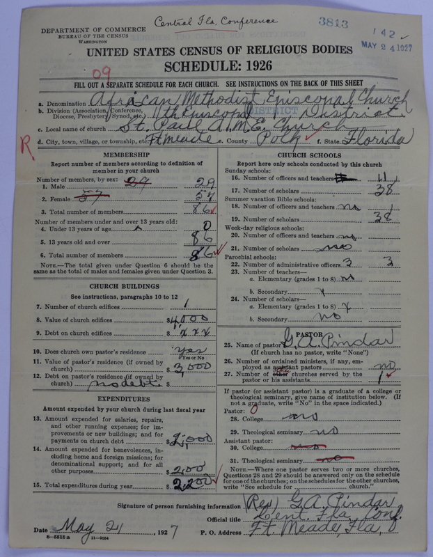 Scan of African Methodist Episcopal Church: 3813