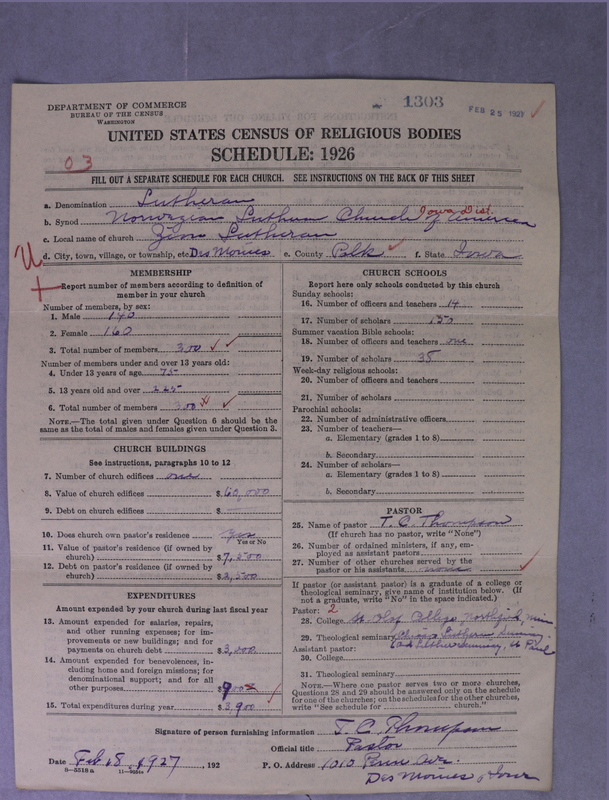 Scan of Norwegian Lutheran Church of America: 1303