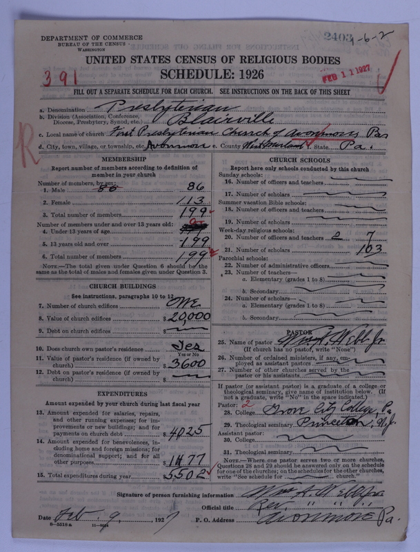Scan of Presbyterian Church in the United States of America: 2403
