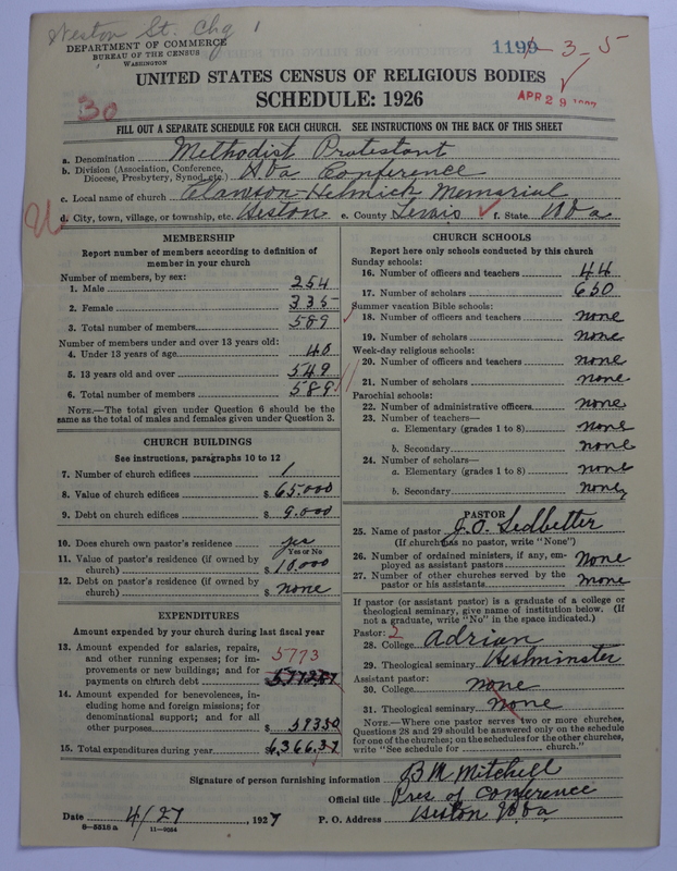 Scan of Methodist Protestant Church: 1199