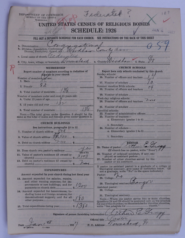 Scan of Federated Churches: 187
