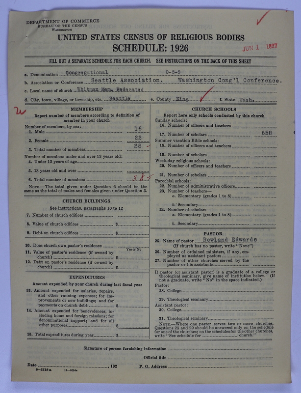 Scan of Federated Churches: