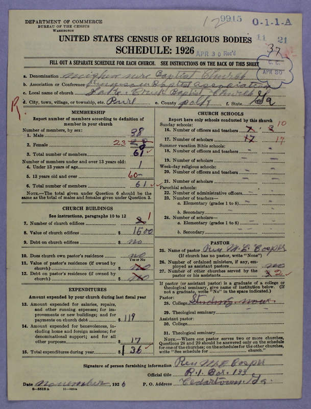 Scan of Negro Baptists: 9915