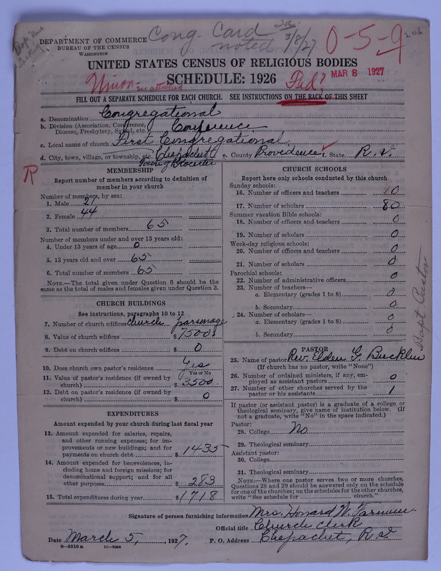 Scan of Federated Churches: 206