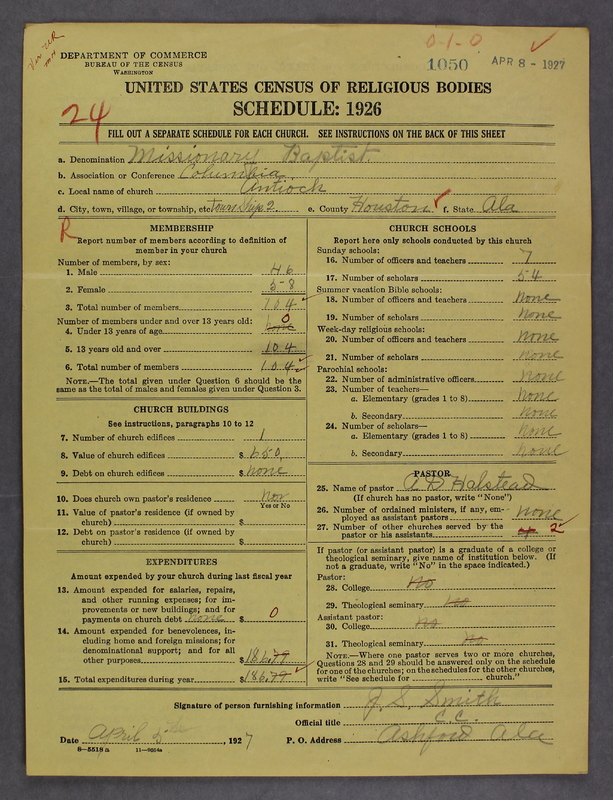 Scan of Southern Baptist Convention: 1050