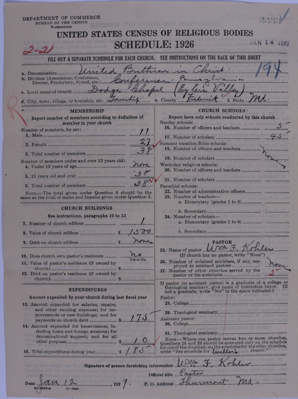 Scan of Church of the United Brethren in Christ: 2333