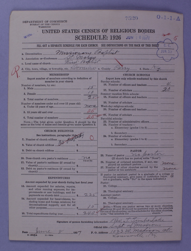 Scan of Negro Baptists: 7520