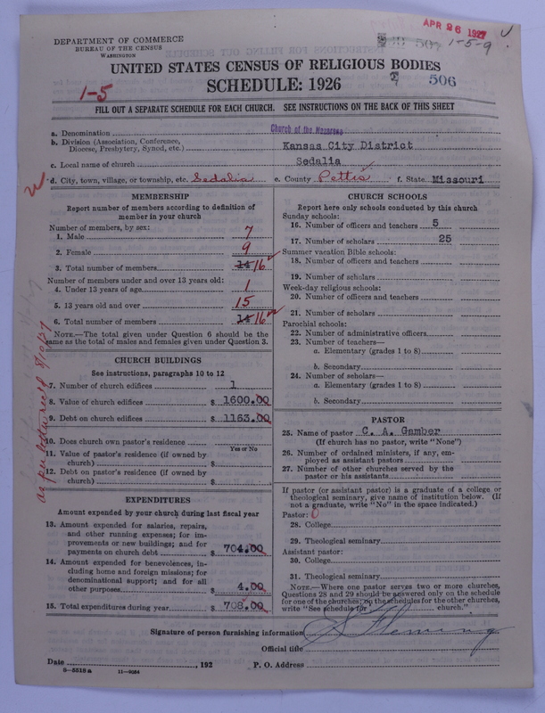 Scan of Church of the Nazarene: 506
