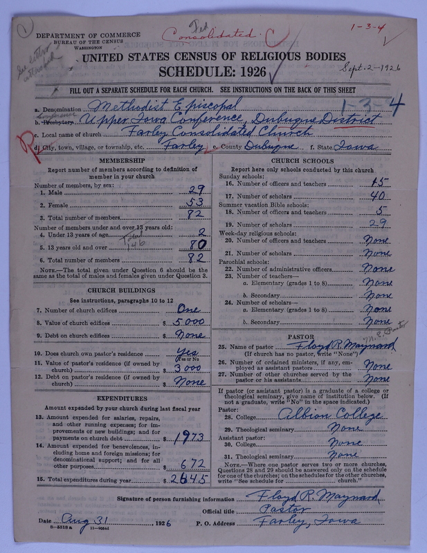 Scan of Federated Churches: