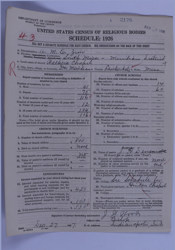 Scan of African Methodist Episcopal Zion Church: 2176