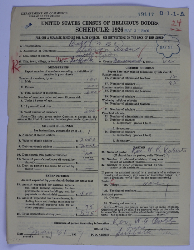 Scan of Negro Baptists: 19147