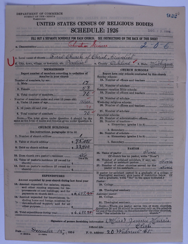 Scan of Church of Christ, Scientist: 922