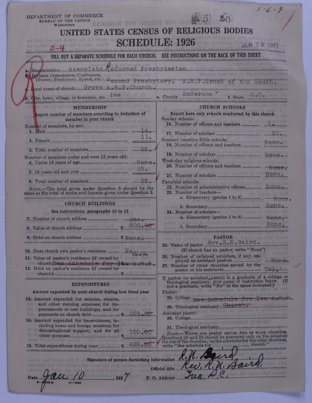 Scan of Associate Reformed Presbyterian Church: 50