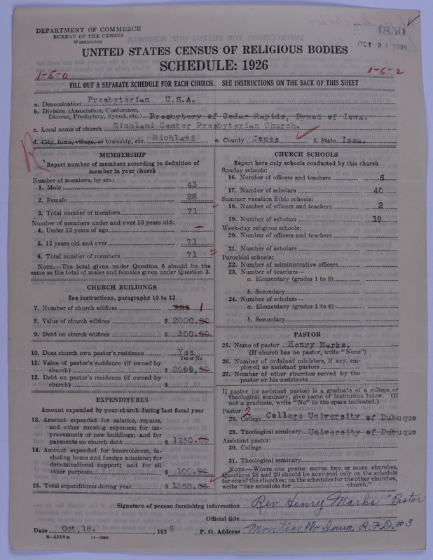 Scan of Presbyterian Church in the United States of America: 4850