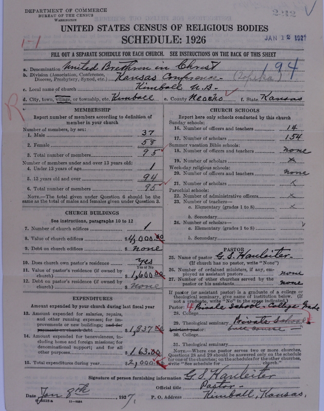 Scan of Church of the United Brethren in Christ: 2212