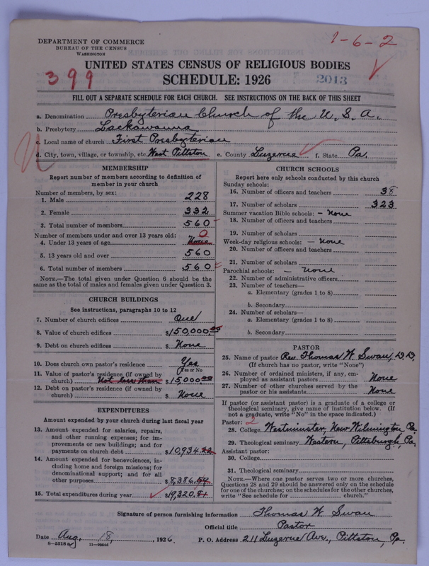 Scan of Presbyterian Church in the United States of America: 2013