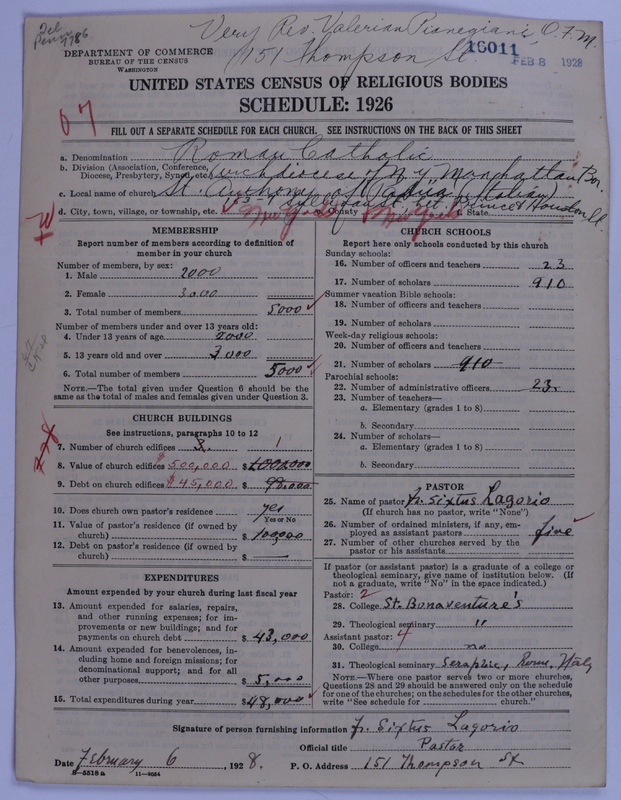 Scan of Roman Catholic Church: 16011