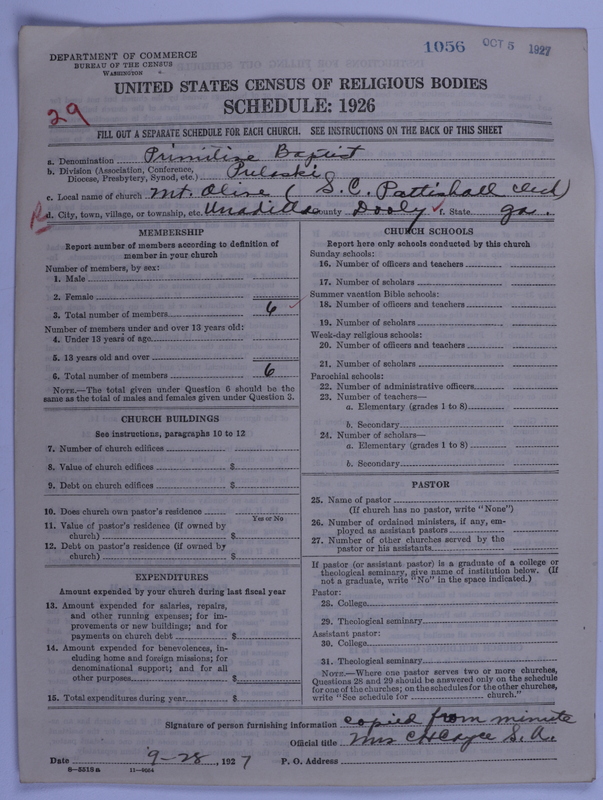 Scan of Primitive Baptists: 1056