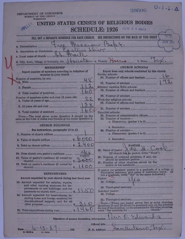 Scan of Negro Baptists: 20606