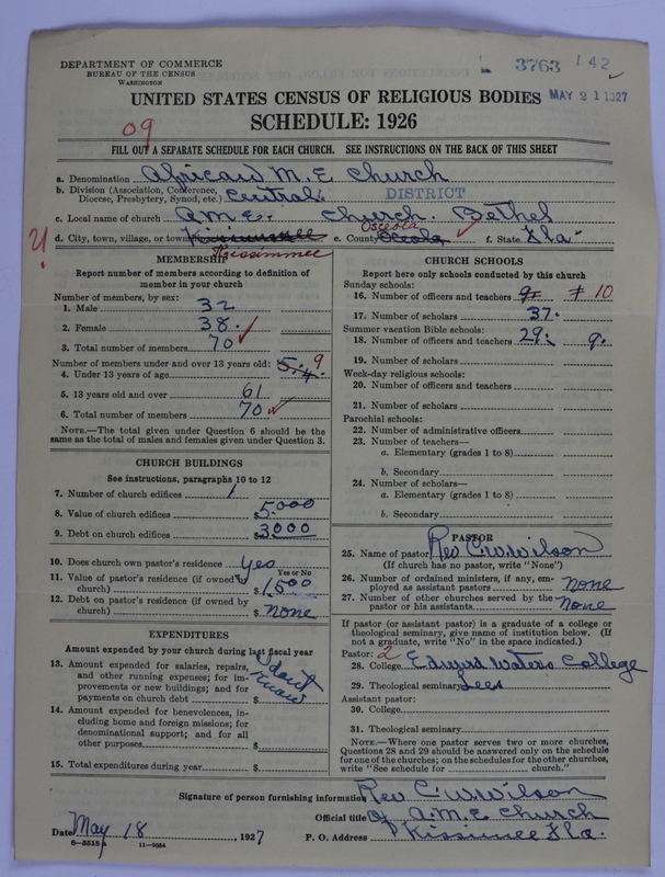 Scan of African Methodist Episcopal Church: 3763