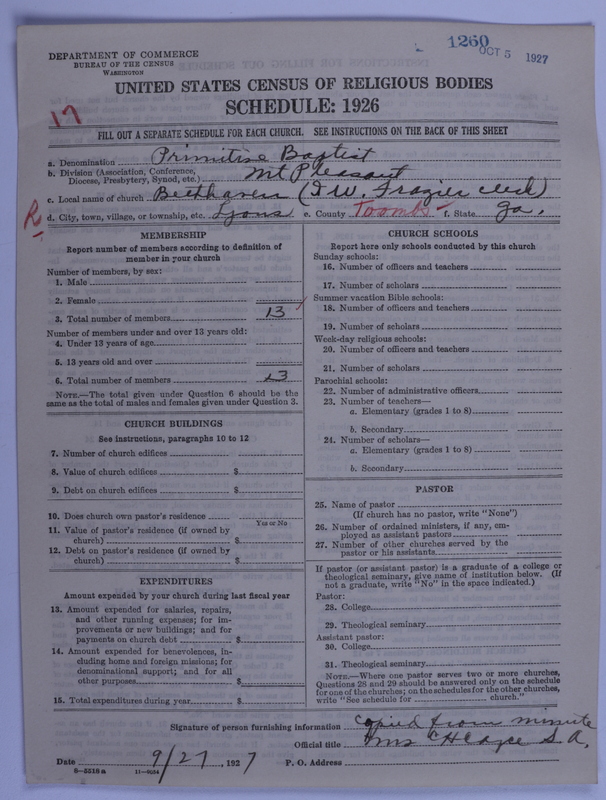 Scan of Primitive Baptists: 1260