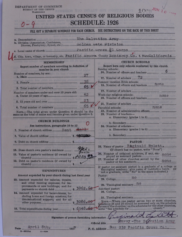 Scan of Salvation Army: 1008