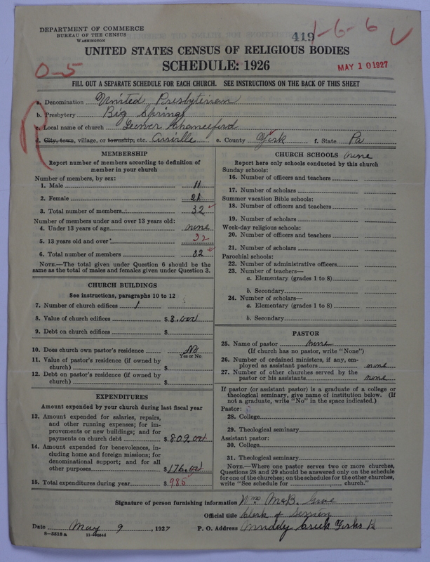 Scan of United Presbyterian Church of North America: 419