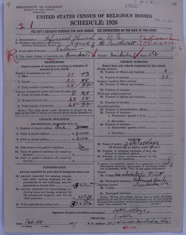 Scan of Reformed Church in the United States: 1363