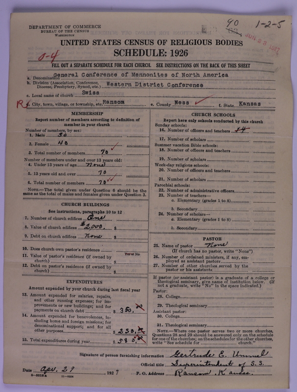 Scan of General Conference of the Mennonite Church of North America: 90