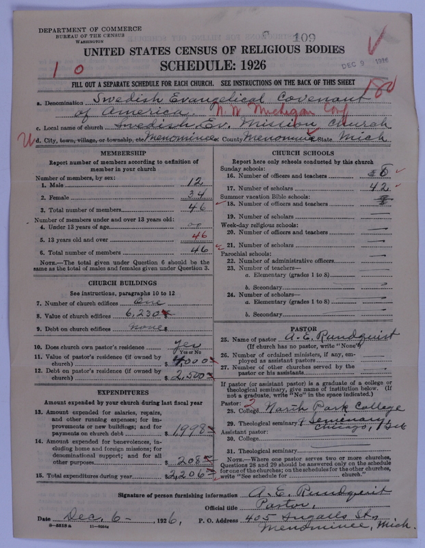 Scan of Swedish Evangelical Mission Covenant of America: 109