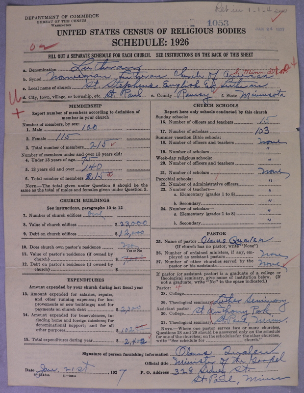 Scan of Norwegian Lutheran Church of America: 1053