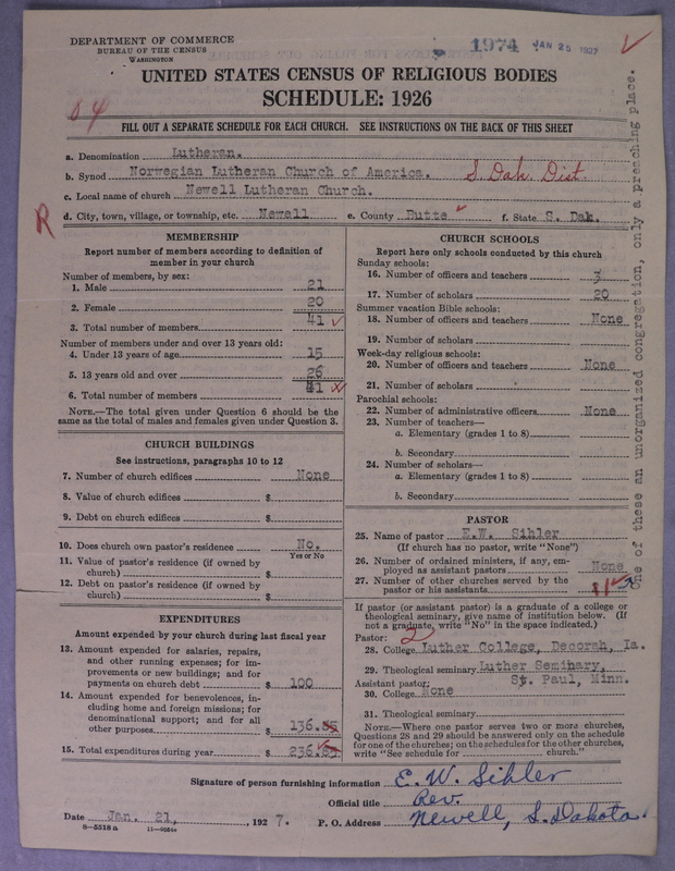 Scan of Norwegian Lutheran Church of America: 1974