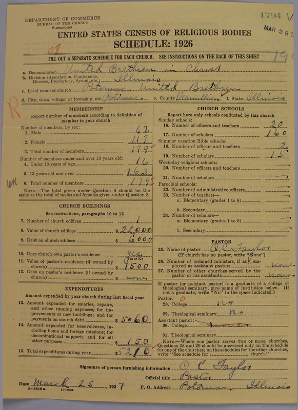 Scan of Church of the United Brethren in Christ: 1794